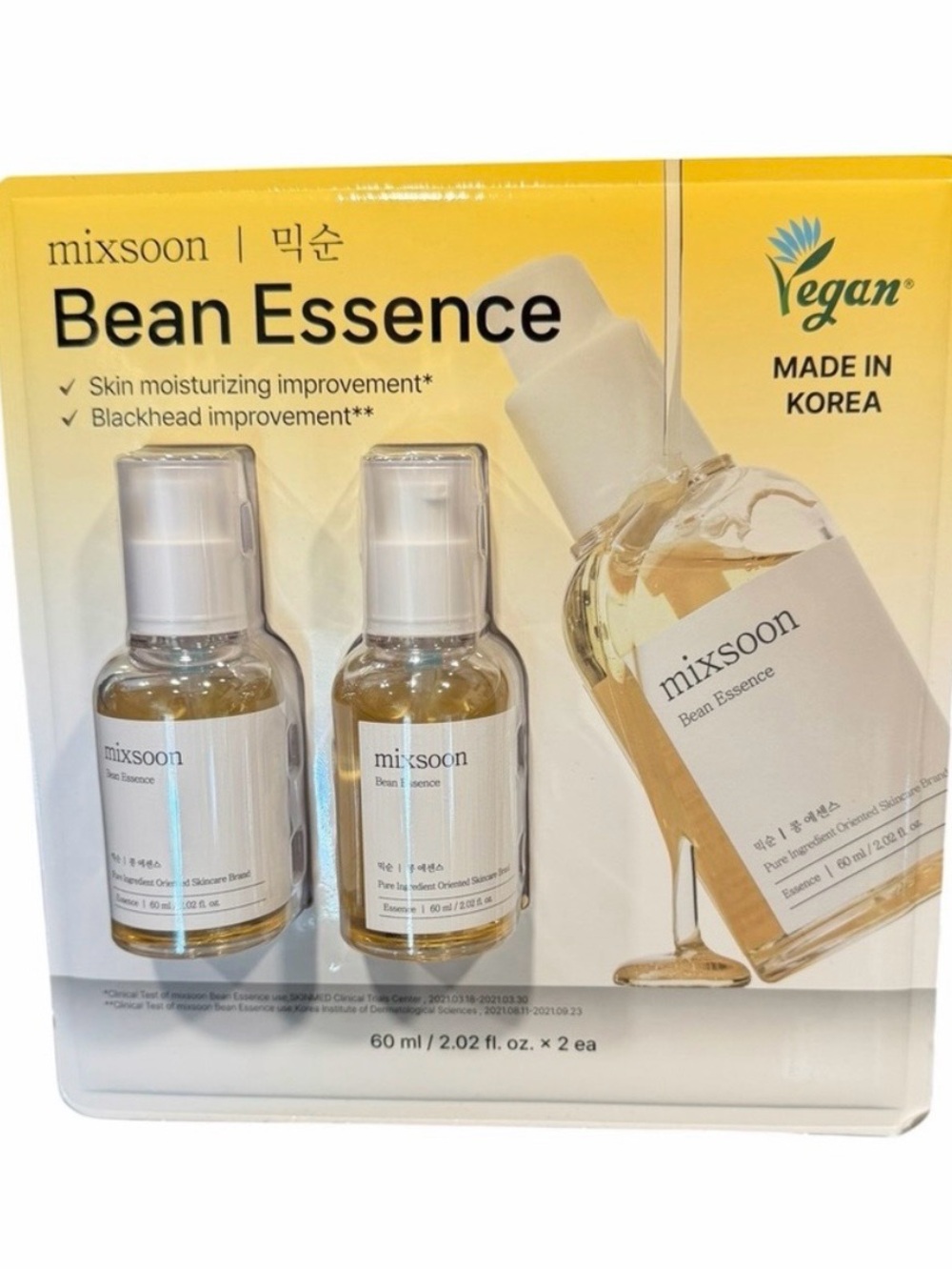 Mixsoon Bean Essence Facial Serum - Hydrating Skin Serum(2 x 60ml)